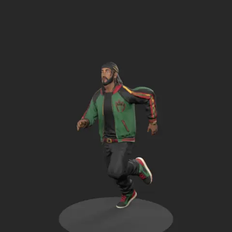 The character running