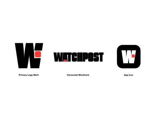 WATCHPOST logo direction: Brutalist W