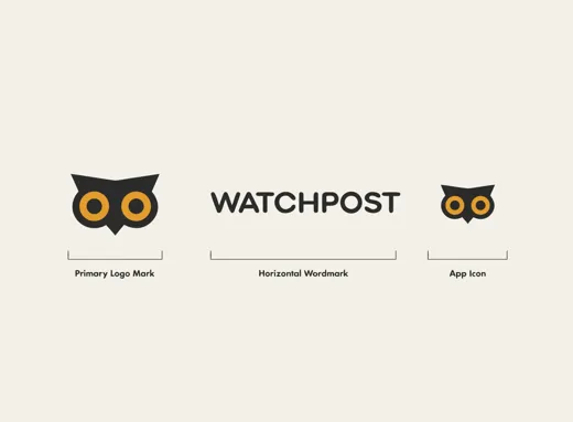WATCHPOST logo direction: Owl, amber